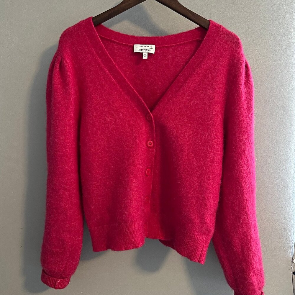 & Other Stories Fusia Alpaca Wool Blend Cardigan Sweater
